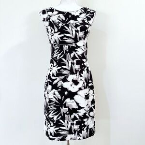 Searle Floral Black and White Dress Size 8